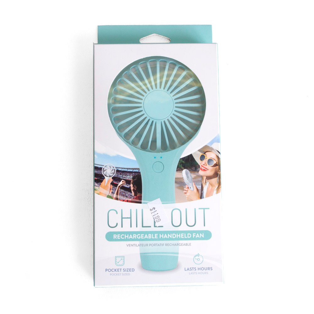 Accessories, Home & Auto, Emerge Technologies, Chill Out, Rechargeable, Handheld, Fan, 864023, Blue